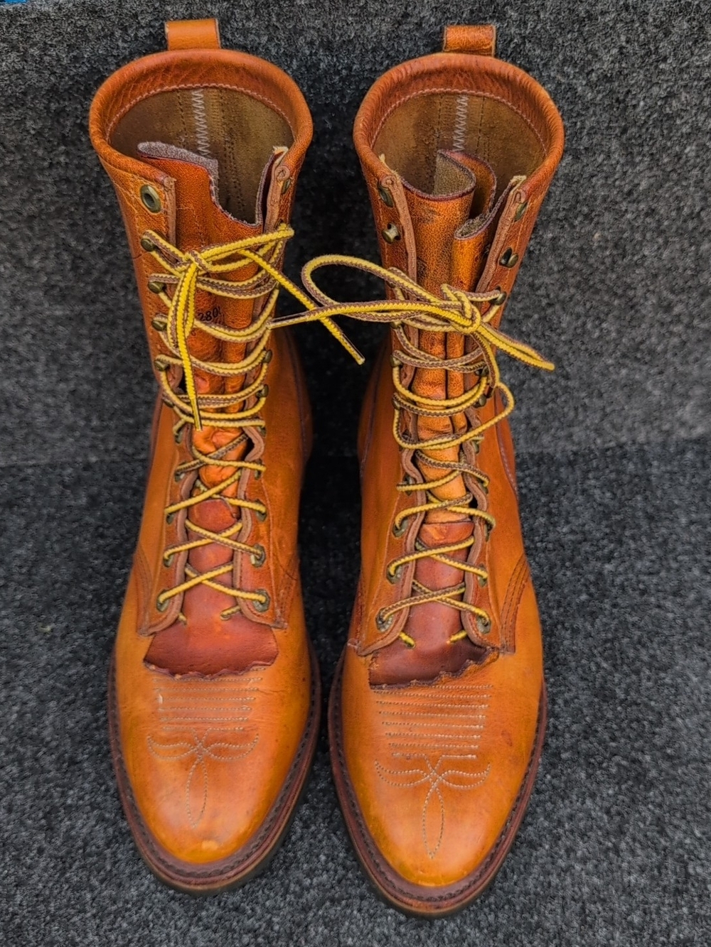 Vtg Chippewa Midwestern Packer Boots Mens 9.5D Brown Leather Logger Workwear USA - Picture 2 of 16